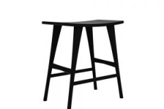 Ethnicraft - Osso Stool Blackstone H61cm