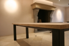 Création - Table bois / Métal pour la Maison Lemonnier