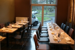 Création - Tables bois/métal Restaurant Carré d'herbe