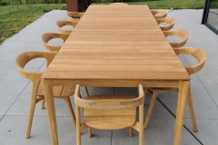 Ethnicraft outdoor - table bok et chaises bok