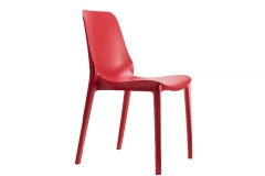 Scab Design - chaise Ginevra geranium red